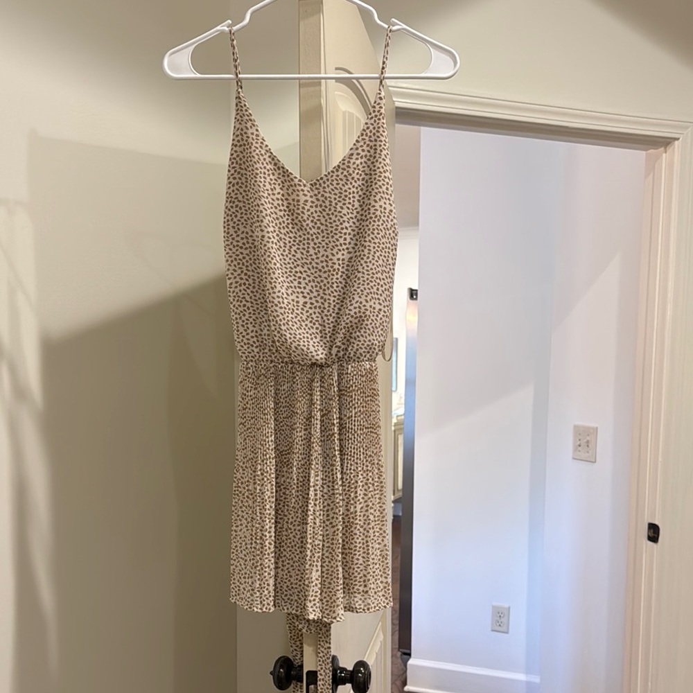 Elegant Cream Spotted Dress